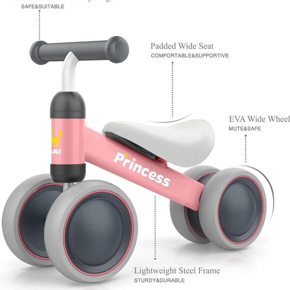 Balance Bike for 1 Year Old Gifts Pre-School First Bike and 1st BirthdayGift1Set - Picture 8 of 8